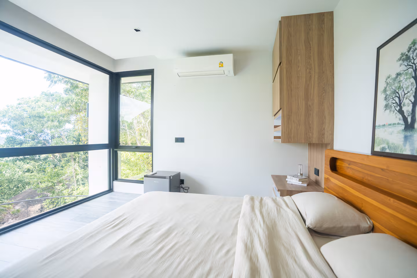 The Nest bedroom with king-size bed at Kin Haus, Koh Phangan