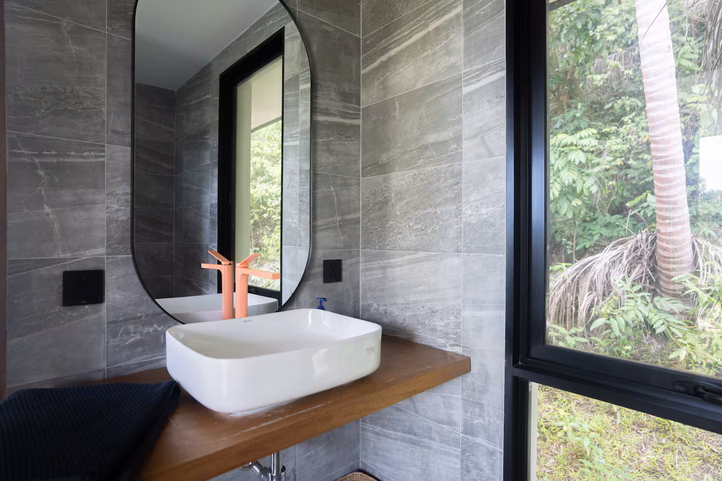 The Nest ensuite bathroom vanity at Kin Haus